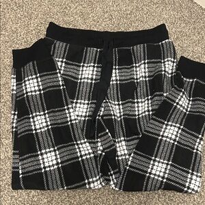 Plaid Black and White Kids Bottoms